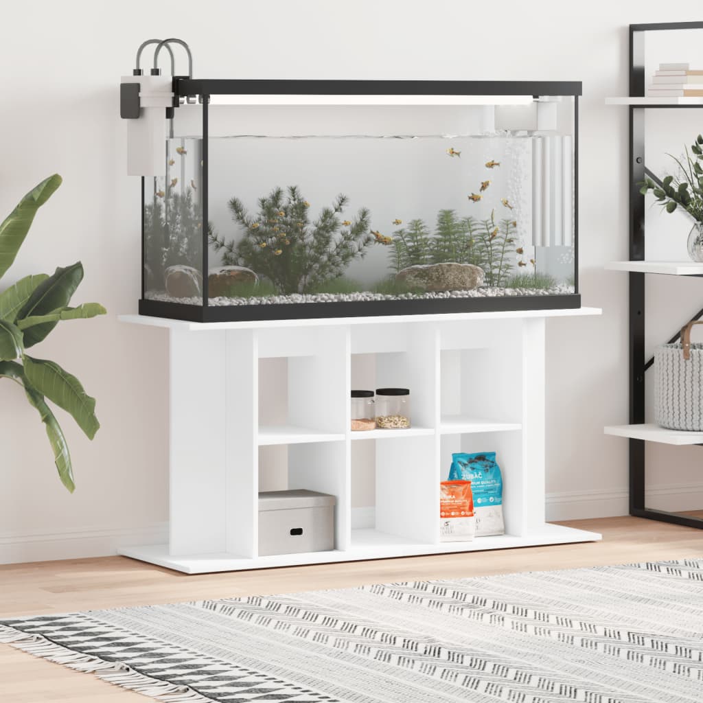 VidaXL Aquariumstandaard 120x40x60 cm bewerkt hout wit