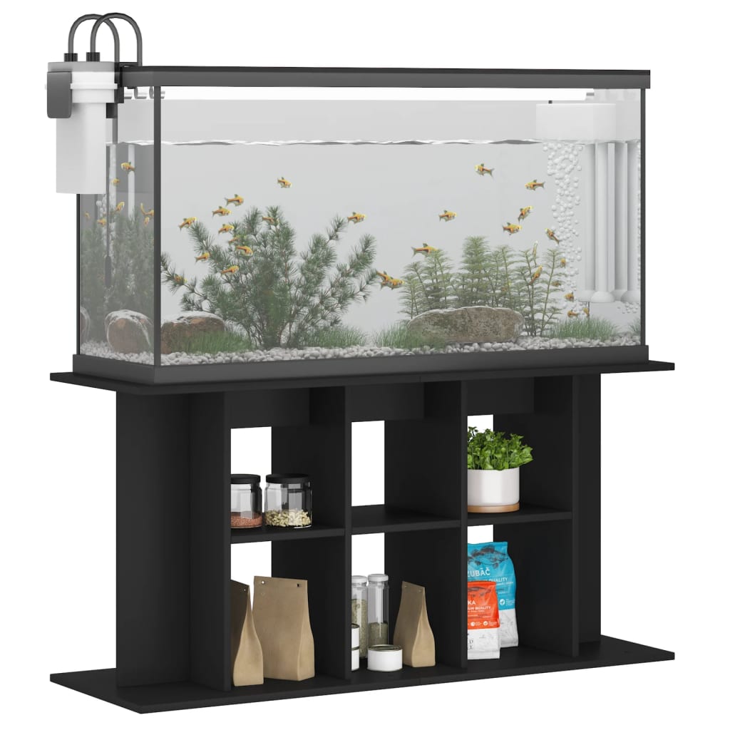 VidaXL Aquariumstandaard 120x40x60 cm bewerkt hout zwart