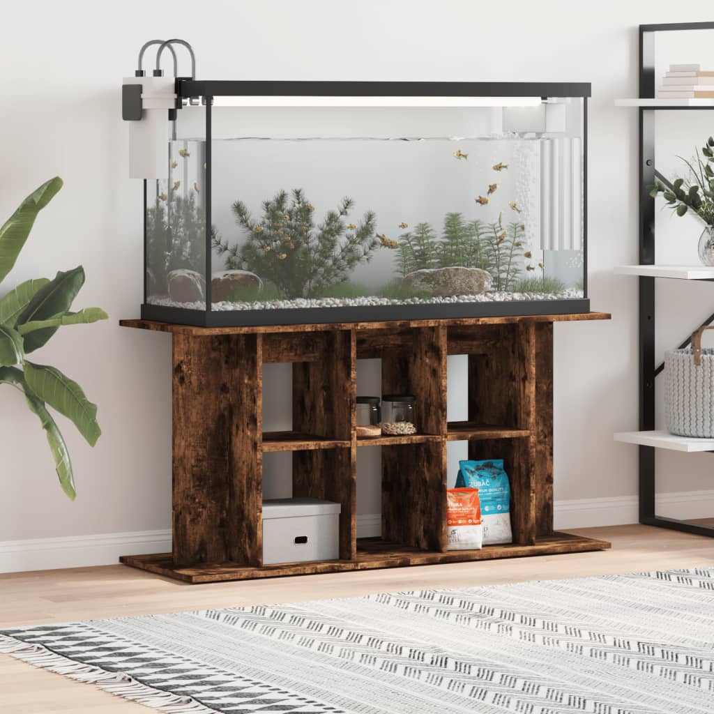 Vidaxl aquariumstandaard 120x40x60 cm bewerkt hout gerookt eikenkleur