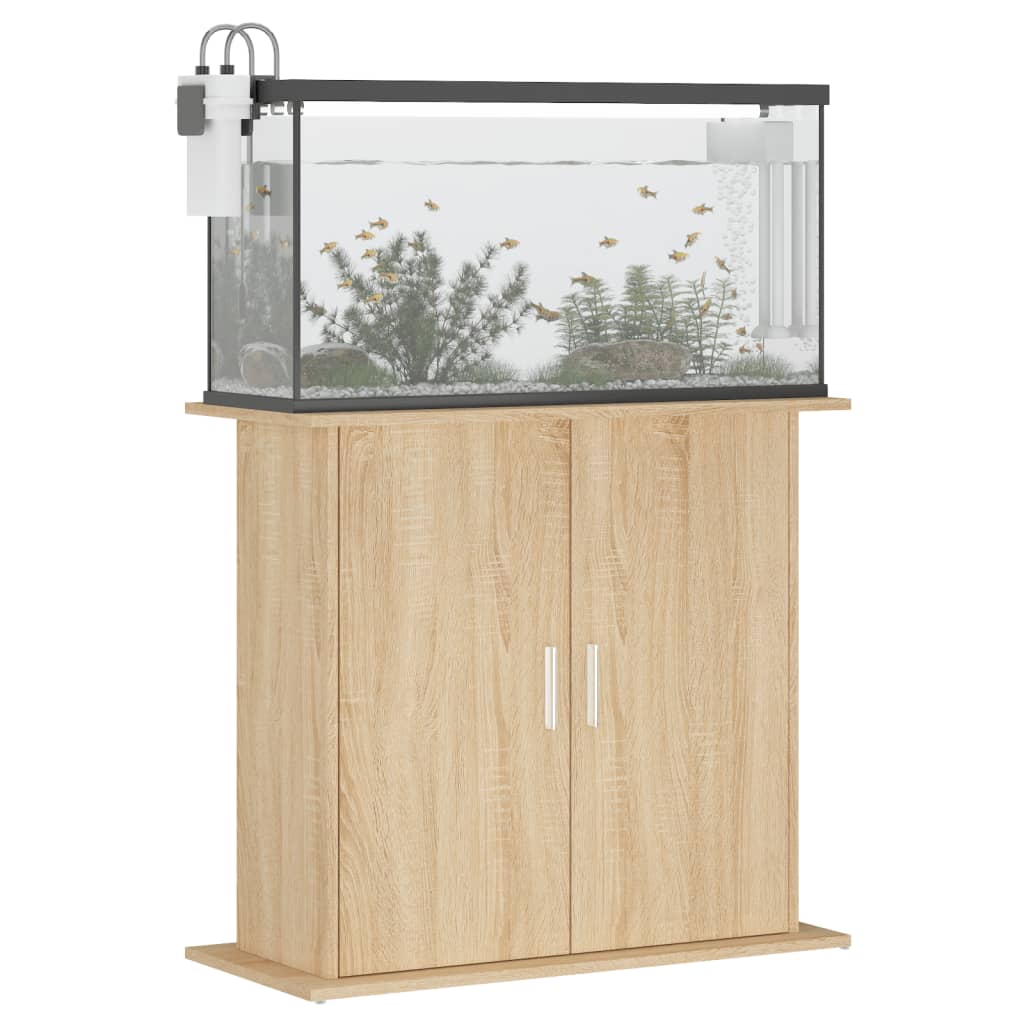 Vidaxl aquariumstandaard 81x36x73 cm bewerkt hout sonoma eikenkleurig