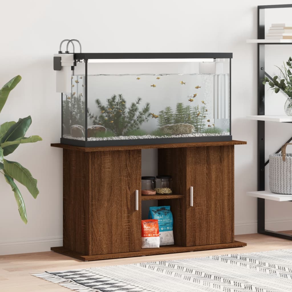 VidaXL Aquariumstandaard 101x41x58 cm bewerkt hout bruin eikenkleur