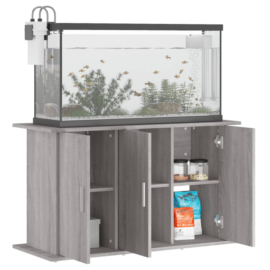 VidaXL Aquariumstandaard 101x41x58 cm bewerkt hout grijs sonoma eiken