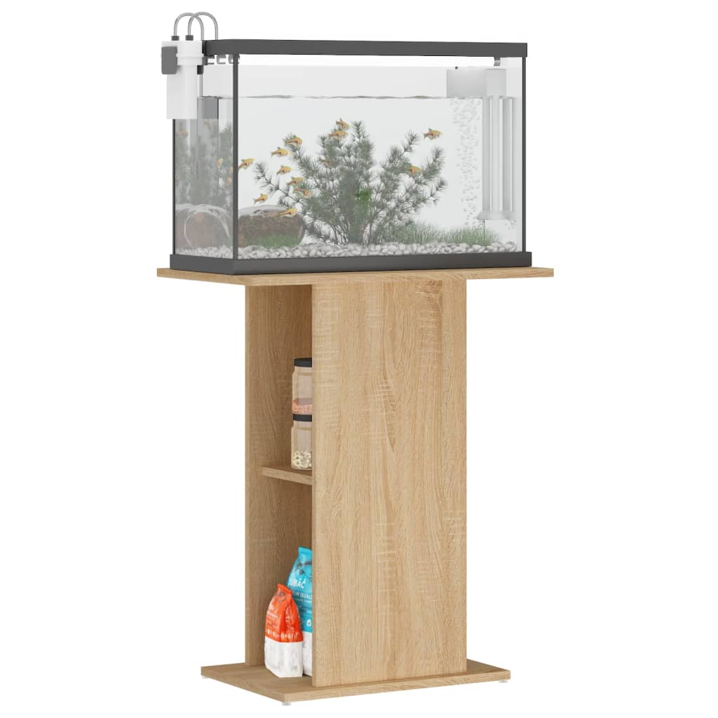 VidaXL Aquariumstandaard 60,5x36x72,5 cm bewerkt hout sonoma eiken