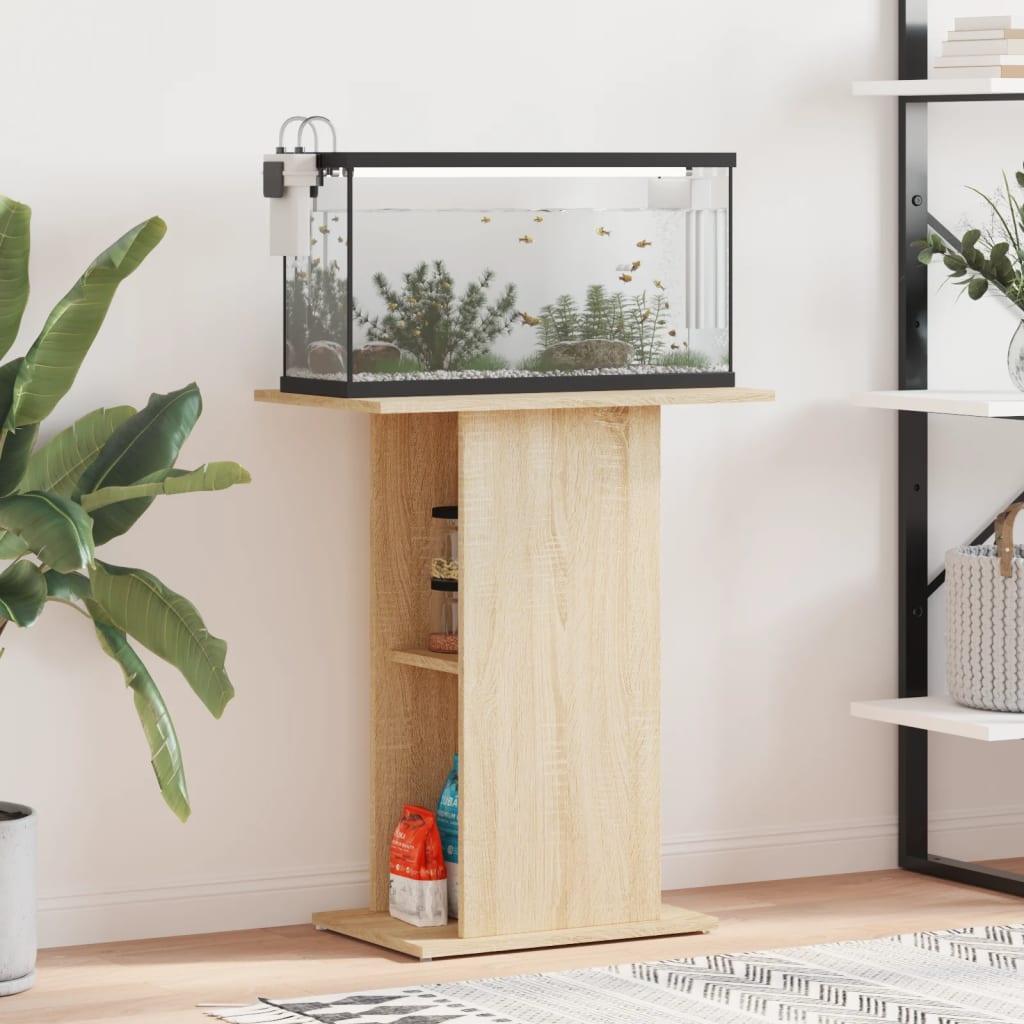 Vidaxl aquariumstandaard 60,5x36x72,5 cm bewerkt hout sonoma eiken