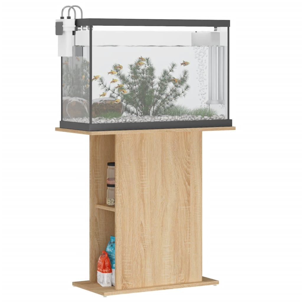 VidaXL Aquariumstandaard 75x36x72,5 cm bewerkt hout sonoma eiken