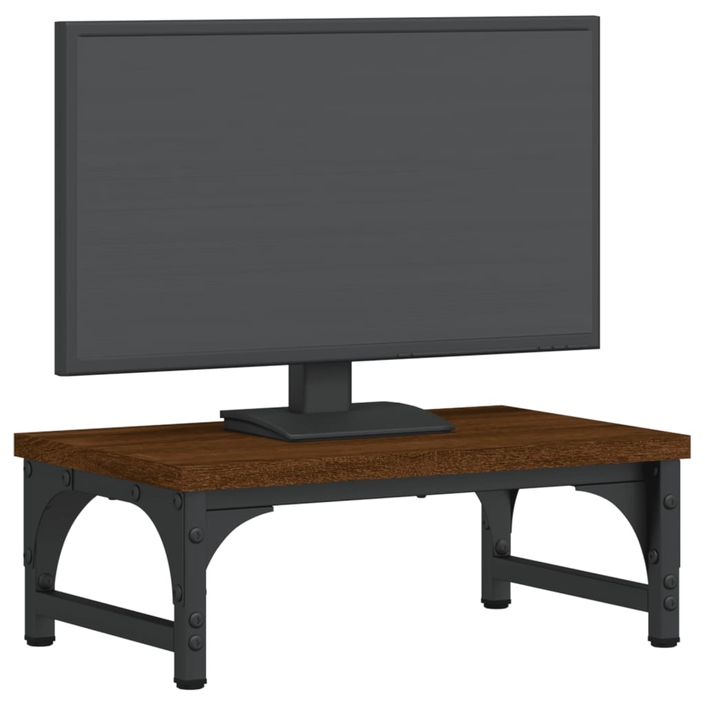 Vidaxl monitorstandaard 37x23x14 cm bewerkt hout bruin eikenkleur