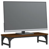 VidaXL Monitorstandaard 55x23x14 cm bewerkt hout bruin eikenkleur