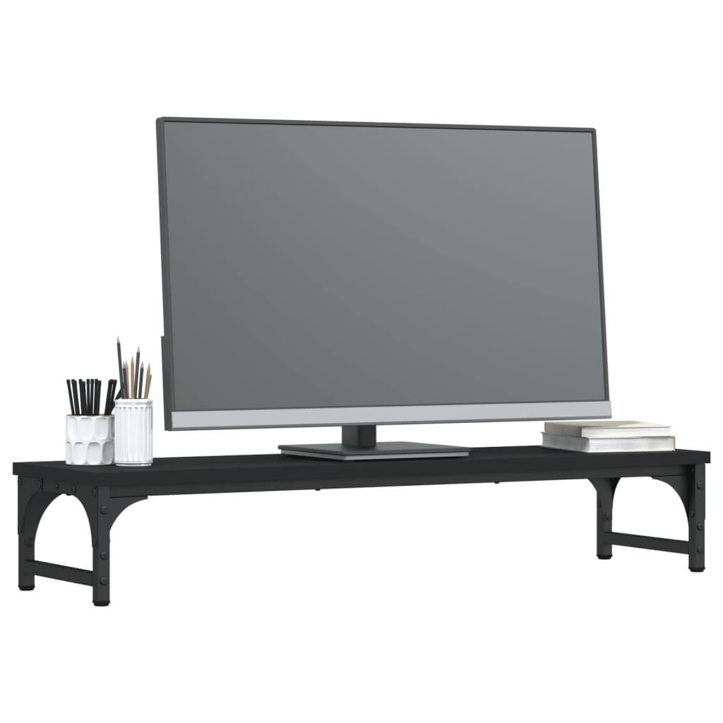 Vidaxl monitorstandaard 85x23x15,5 cm bewerkt hout zwart