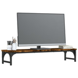 VidaXL Monitorstandaard 85x23x15,5 cm bewerkt hout gerookt eikenkleur