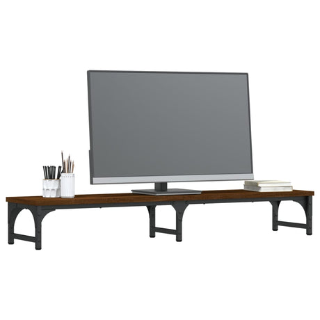 Vidaxl monitorstandaard 105x23x15,5 cm bewerkt hout bruin eikenkleur