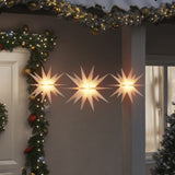 Vidaxl kerstlampen met led's 3 st inklapbaar wit