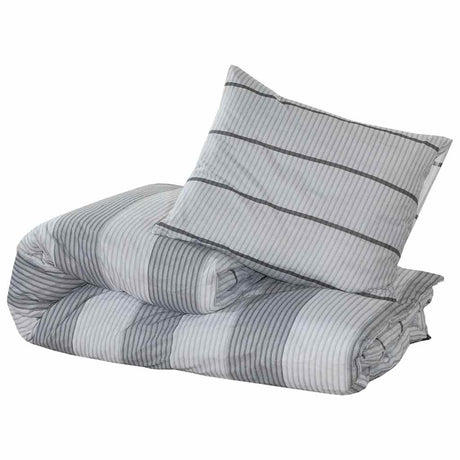 Vidaxl dekbedovertrekset 260x220 cm katoen grijs