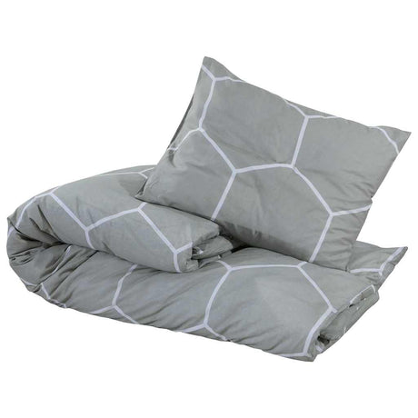 Vidaxl dekbedovertrekset 155x220 cm katoen grijs