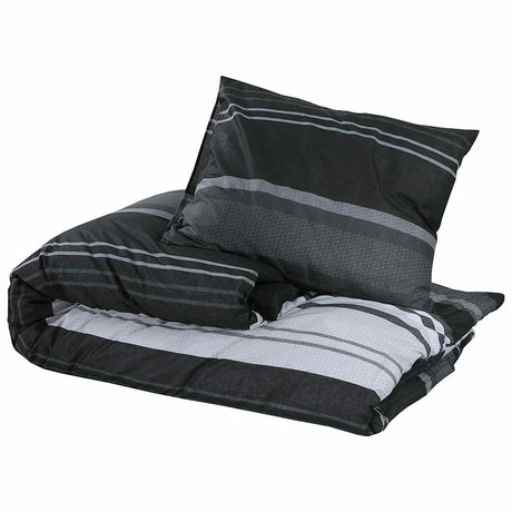 Vidaxl dekbedovertrekset 135x200 cm katoen zwart en wit