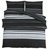 Vidaxl dekbedovertrekset 200x220 cm katoen zwart en wit