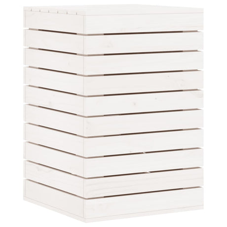 Vidaxl wasmand 44x44x66 cm massief grenenhout wit