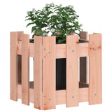 Vidaxl plantenbak met hekontwerp 30x30x30 cm massief dougashout