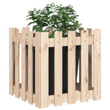 Vidaxl plantenbak met hekontwerp 50x50x50 cm massief grenenhout