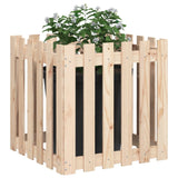 Vidaxl plantenbak met hekontwerp 60x60x60 cm massief grenenhout