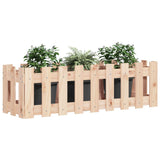 Vidaxl plantenbak verhoogd met hekontwerp 100x30x30 cm grenenhout