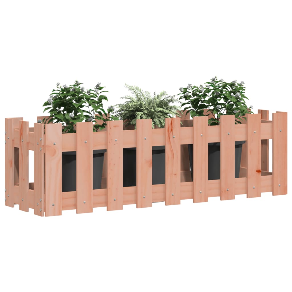 Vidaxl plantenbak verhoogd hekontwerp 100x30x30 cm massief douglashout