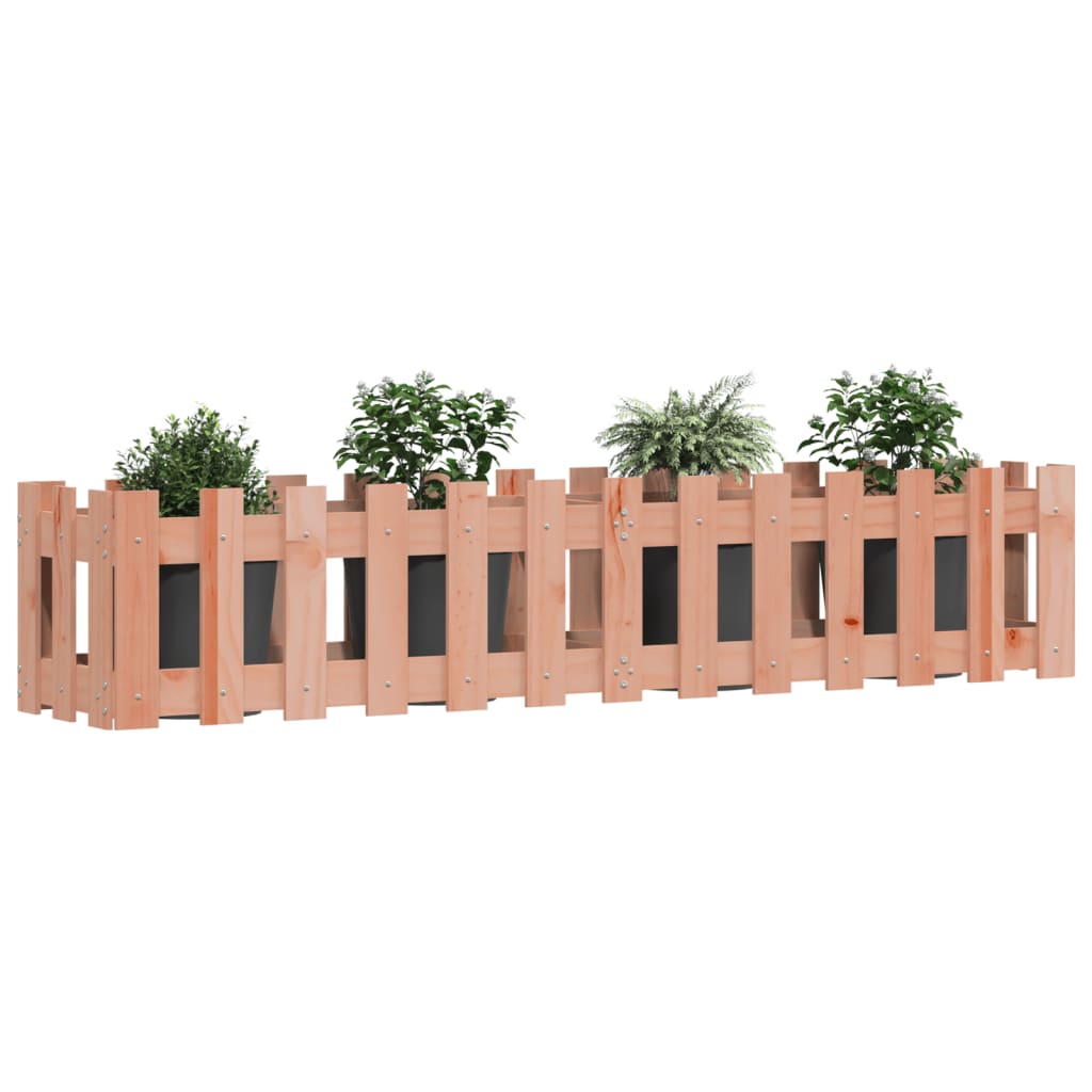 Vidaxl plantenbak verhoogd hekontwerp 150x30x30 cm massief douglashout