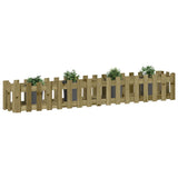 Vidaxl plantenbak verhoogd hekontwerp 200x30x30 cm geïmpregneerd hout