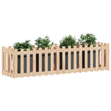 Vidaxl plantenbak verhoogd met hekontwerp 200x50x50 cm grenenhout