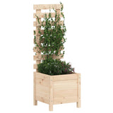 Vidaxl plantenbak met rek 39x39,5x114 cm massief grenenhout