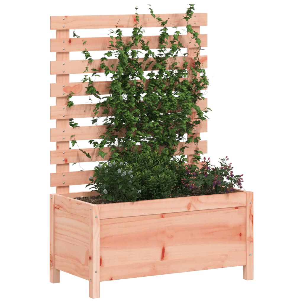 Vidaxl plantenbak met rek 79x39,5x114 cm massief douglashout