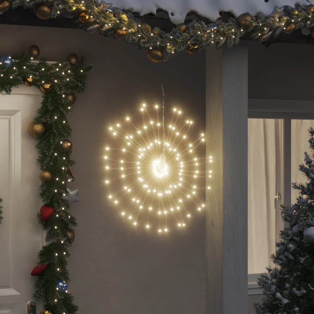 Vidaxl kerstverlichting vuurwerk 140 warmwitte led's 17 cm