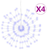 Vidaxl kerstverlichting vuurwerk 4 st 140 led's 17 cm blauw