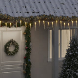 Vidaxl kerst ijspegellamp 100 led's warm wit 10 m acryl pvc
