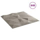 VidaXL 48 st Wandpanelen diamant 12 m² 50x50 cm XPS betongrijs