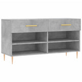 Vidaxl schoenenbank 102x35x55 cm bewerkt hout betongrijs