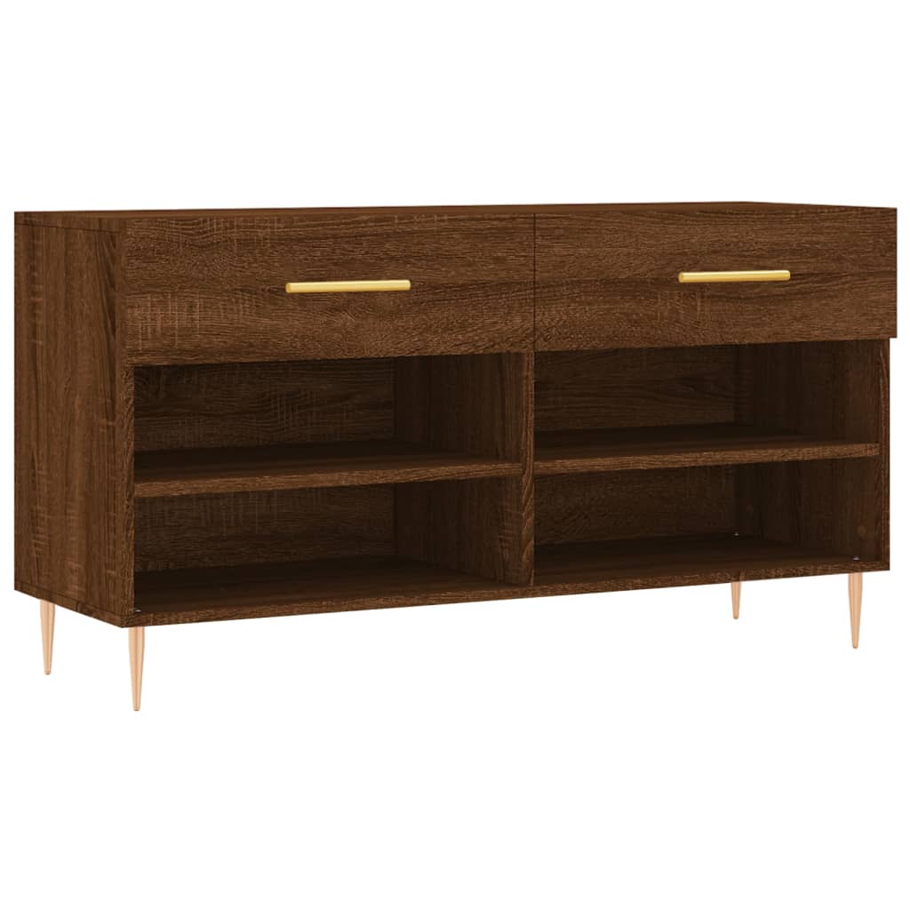 Vidaxl schoenenbank 102x35x55 cm bewerkt hout sonoma eikenkleurig