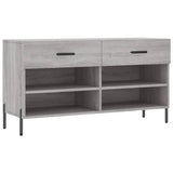 Vidaxl schoenenbank 102x35x55 cm bewerkt hout grijs sonoma eikenkleur