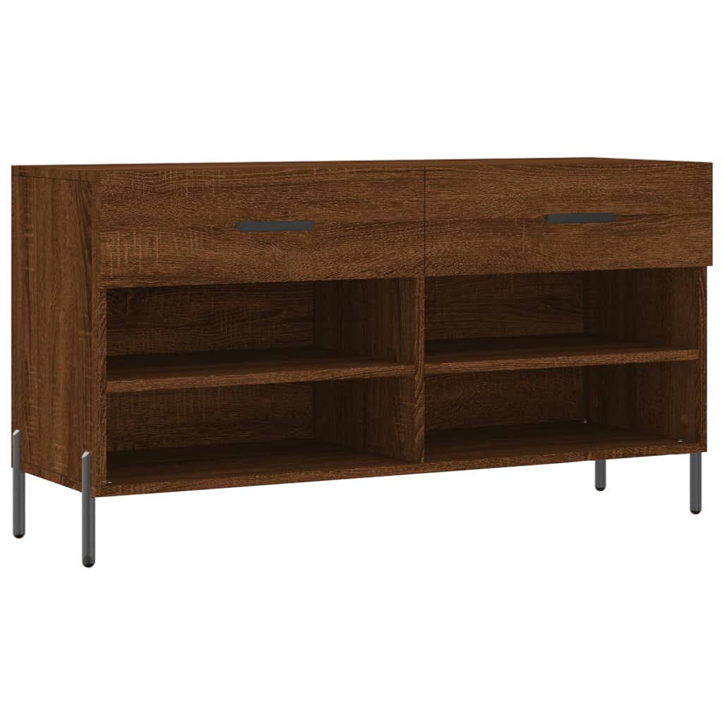 Vidaxl schoenenbank 102x35x55 cm bewerkt hout sonoma eikenkleurig