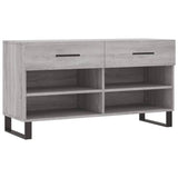 Vidaxl schoenenbank 102x35x55 cm bewerkt hout grijs sonoma eikenkleur