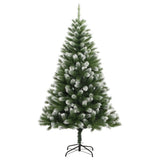 Vidaxl kunstkerstboom met scharnieren en sneeuw 150 cm