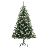VidaXL Kunstkerstboom met scharnieren en sneeuw 210 cm