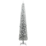 Vidaxl kunstkerstboom smal met standaard en sneeuw 270 pvc