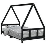Vidaxl kinderbedframe 90x190 cm massief grenenhout zwart