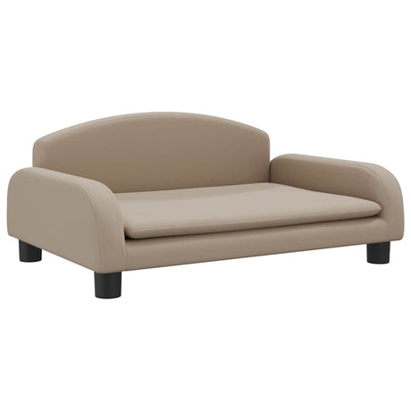 Vidaxl kinderbank 70x45x30 cm kunstleer cappuccinokleurig