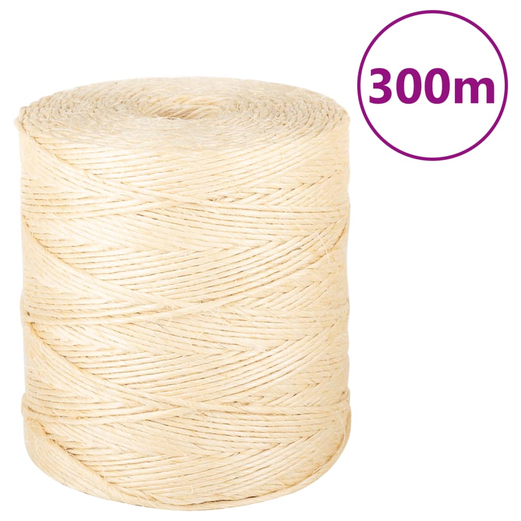 Vidaxl touw 2 mm 300 m 100% sisal