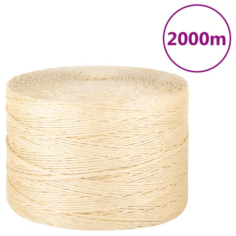 Vidaxl touw 3 mm 2000 m 100% sisal