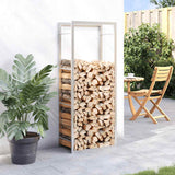 Vidaxl haardhoutrek 50x28x132 cm roestvrij staal