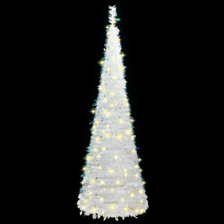 Vidaxl kunstkerstboom pop-up 100 led's 150 cm wit