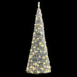 Vidaxl kunstkerstboom pop-up met sneeuw 200 led's 210 cm