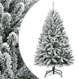 Vidaxl kunstkerstboom met scharnieren en sneeuw 150 cm